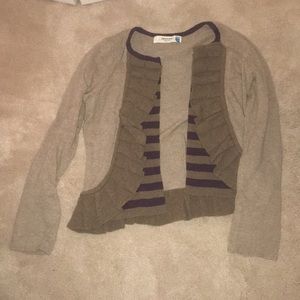 Ruffled anthro cardigan